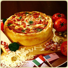 Chicago deep dish pizza