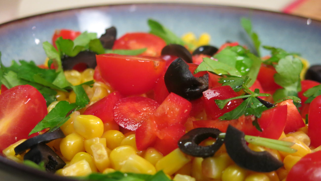 Pomfrit od tikvica, obrok salata od kukuruza, veganski sladoled od banane