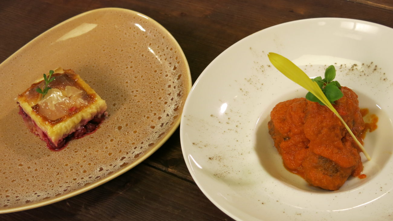 Bombice od mesa u sosu od paradajza, baklava sa višnjama